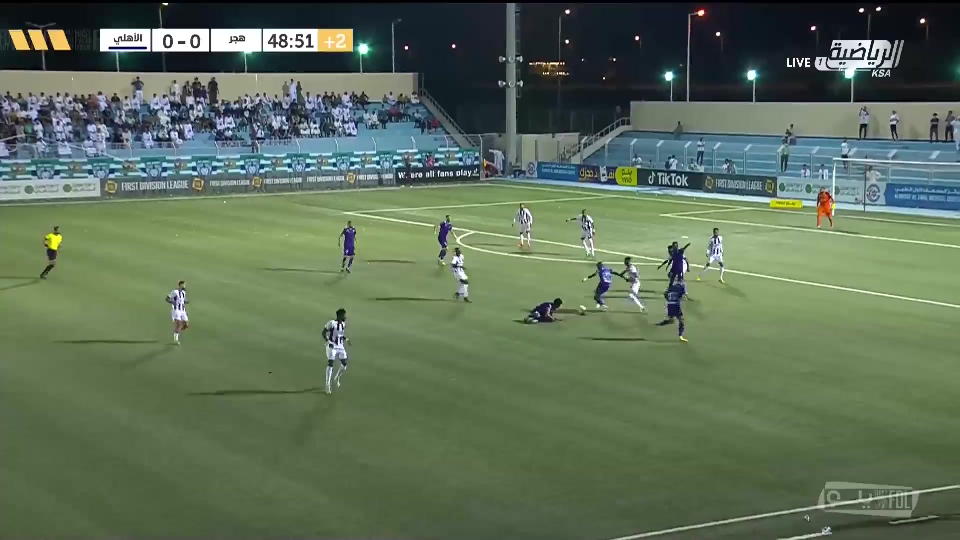 KSA D1 Hajer Vs Al Ahli Jeddah  Goal in 45+ min, Score 0:1