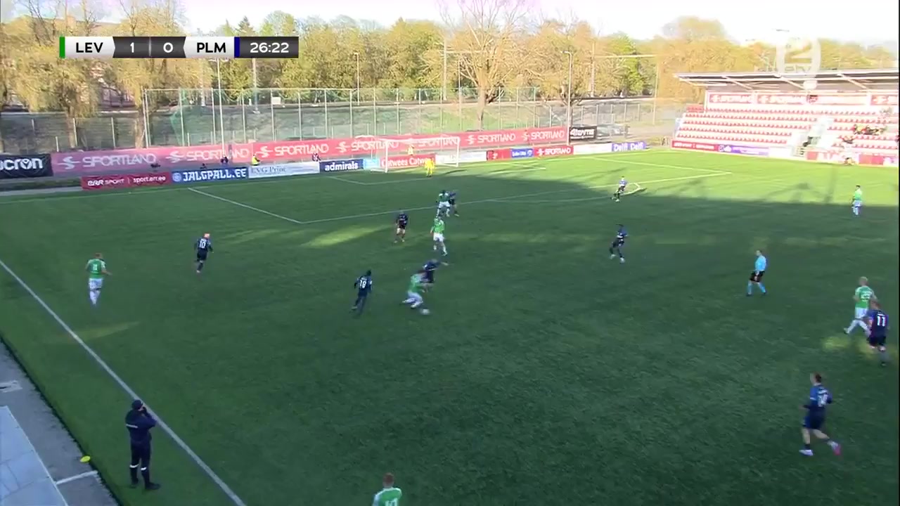 EST D1 Levadia Tallinn Vs Paide Linnameeskond  Goal in 27 min, Score 2:0