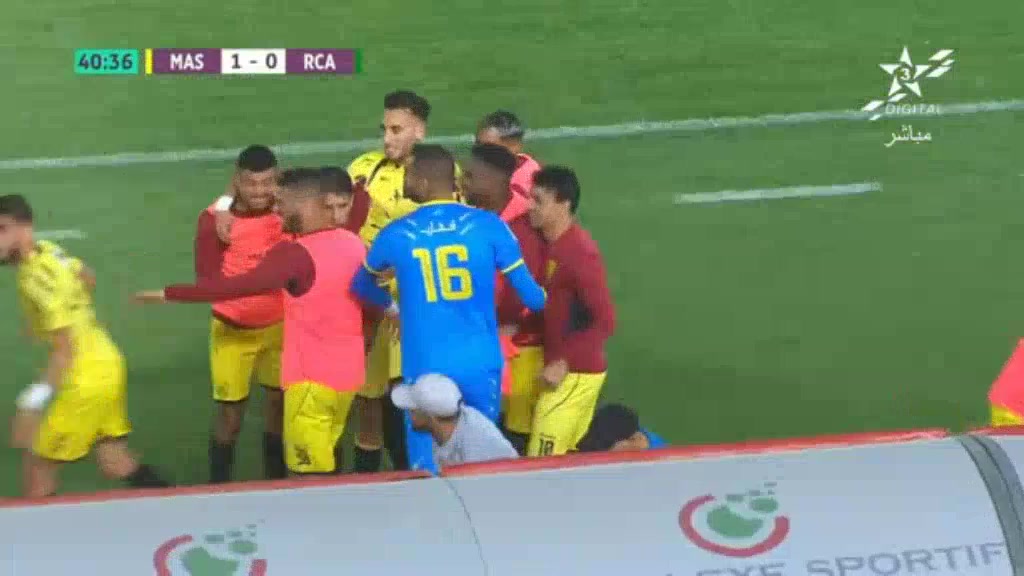 MAR D1 Maghreb Fez Vs Raja Casablanca Atlhletic  Goal in 40 min, Score 1:0