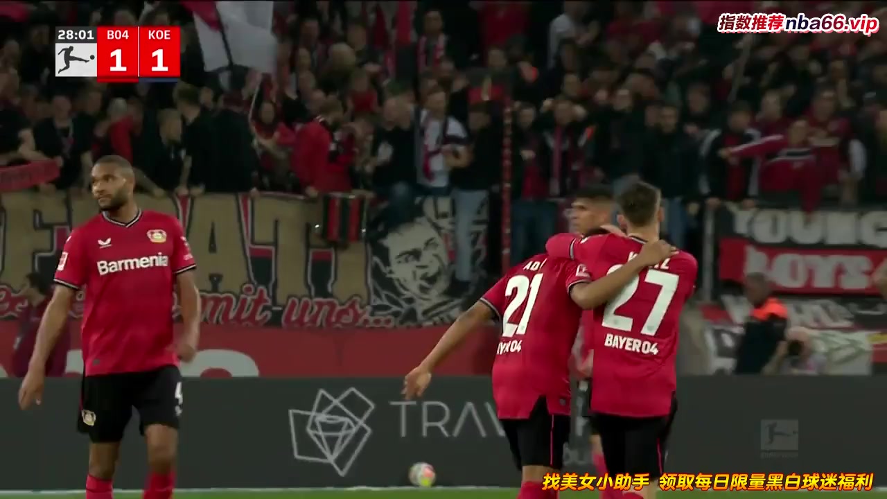 Bundesliga Bayer Leverkusen Vs FC Koln 27 phút Vào, ghi bàn 1:1