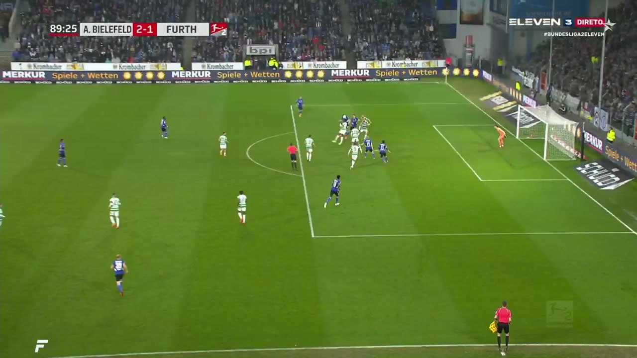 GER D2 Arminia Bielefeld Vs Greuther Furth  Goal in 89 min, Score 2:1