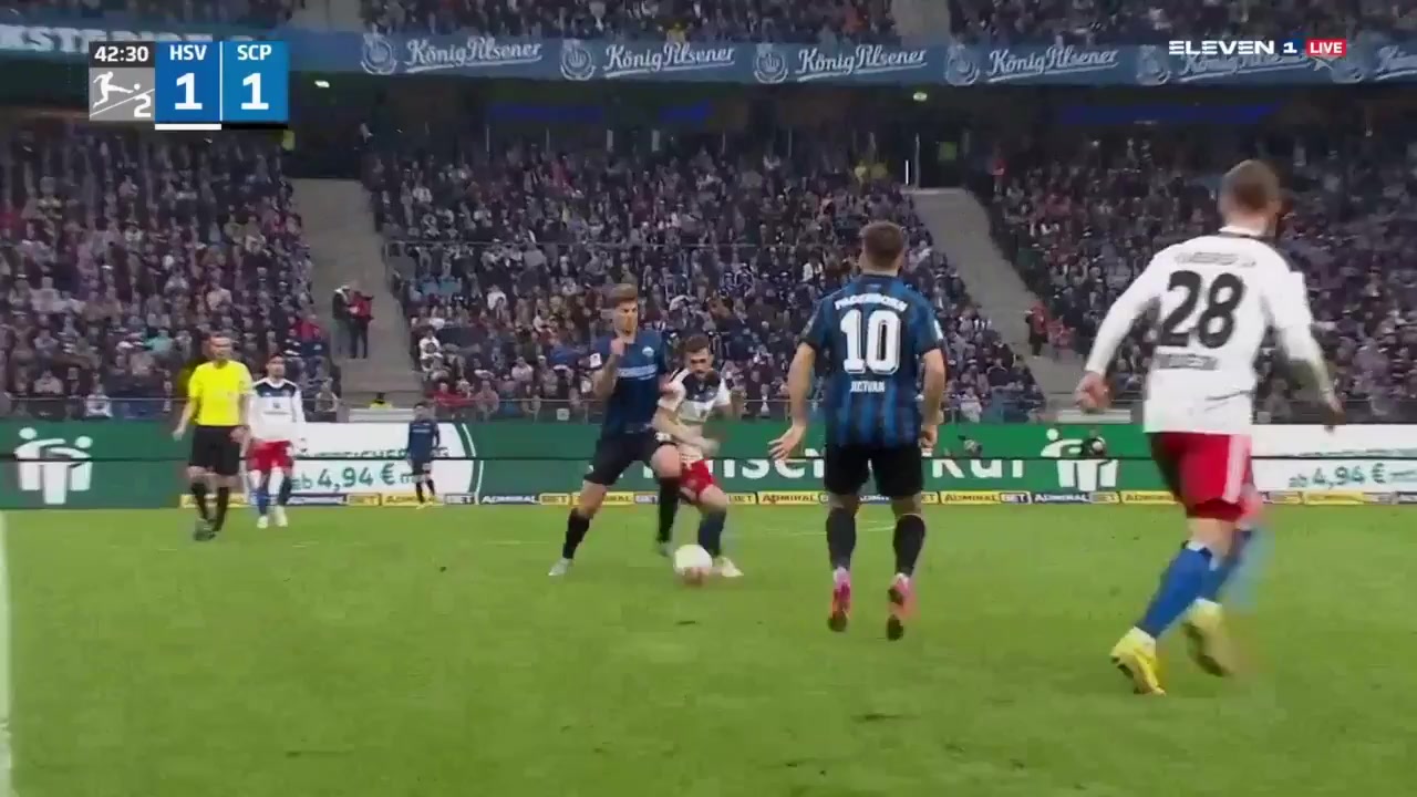 GER D2 Hamburger SV Vs SC Paderborn 07  Goal in 42 min, Score 1:1