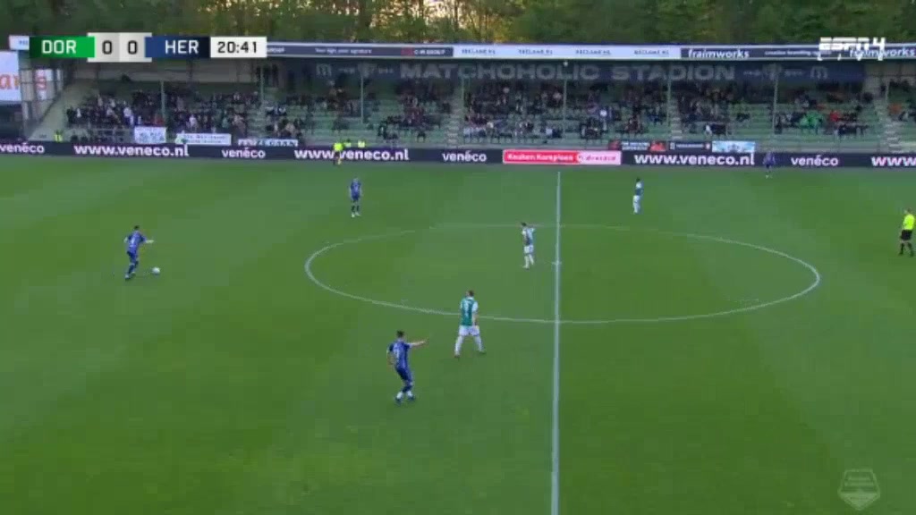 HOL D2 Dordrecht Vs Heracles Almelo 22 phút Vào, ghi bàn 0:1