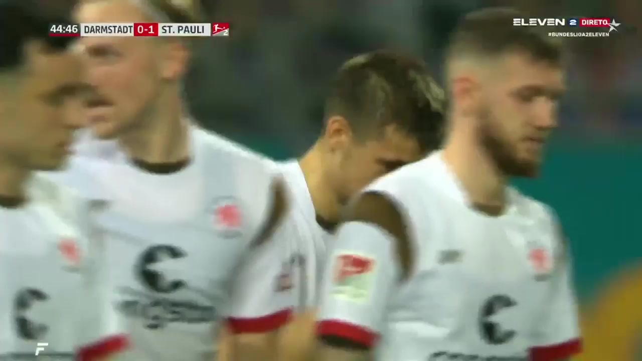 GER D2 Darmstadt Vs St. Pauli  Goal in 44 min, Score 0:1