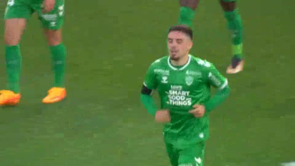 FRA D2 Saint Etienne Vs Guingamp  Goal in 82 min, Score 2:2