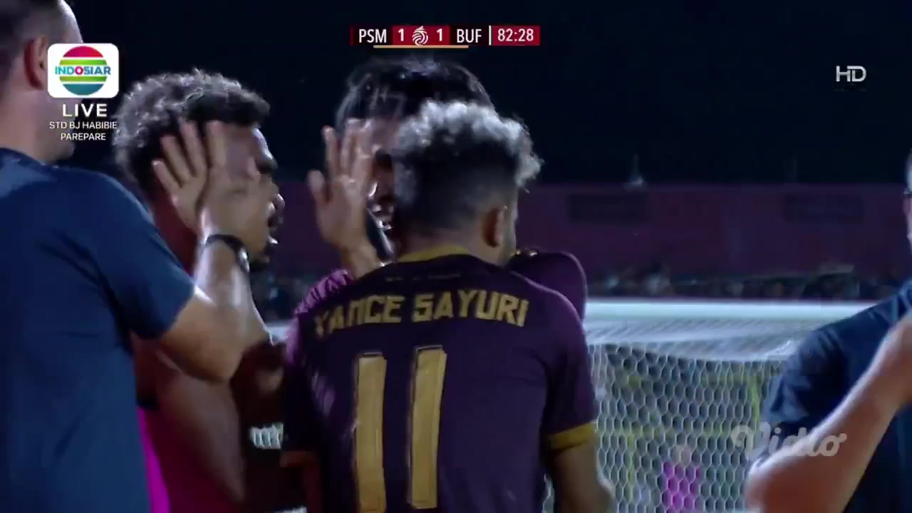 IDN ISL PSM Makassar Vs Bali United 82 ทำประตู  ประตู, ทำคะแนน 1:1