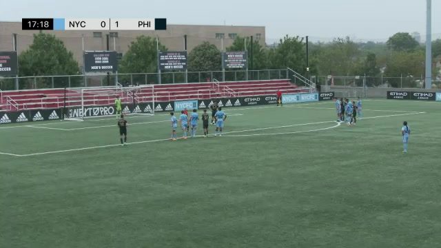 MLS L(R) New York City Team B Vs Philadelphia Union II  Goal in 18 min, Score 0:2