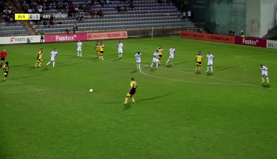 UEFA ECL Alashkert Vs Arsenal Tivat  Goal in 66 min, Score 1:1