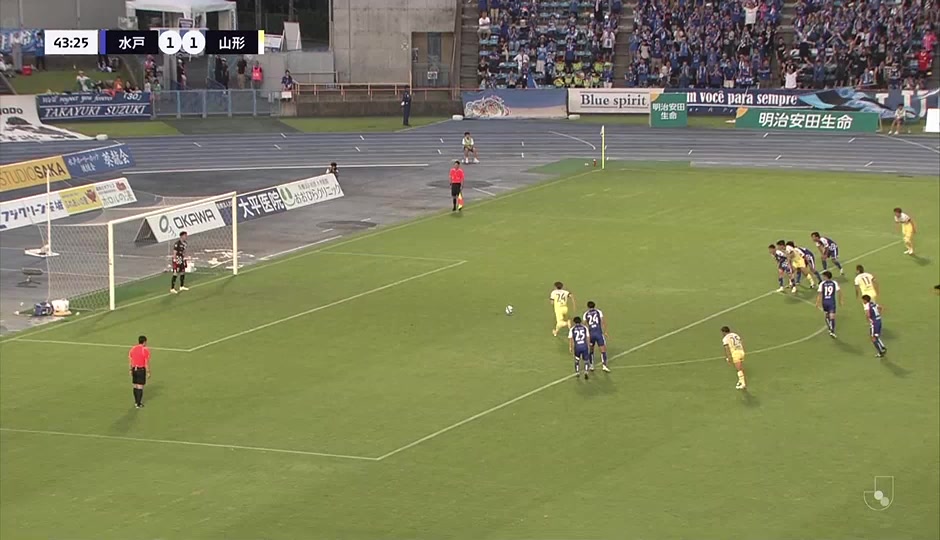 JPN D2 Mito Hollyhock Vs Montedio Yamagata 42 ทำประตู  ประตู, ทำคะแนน 1:1