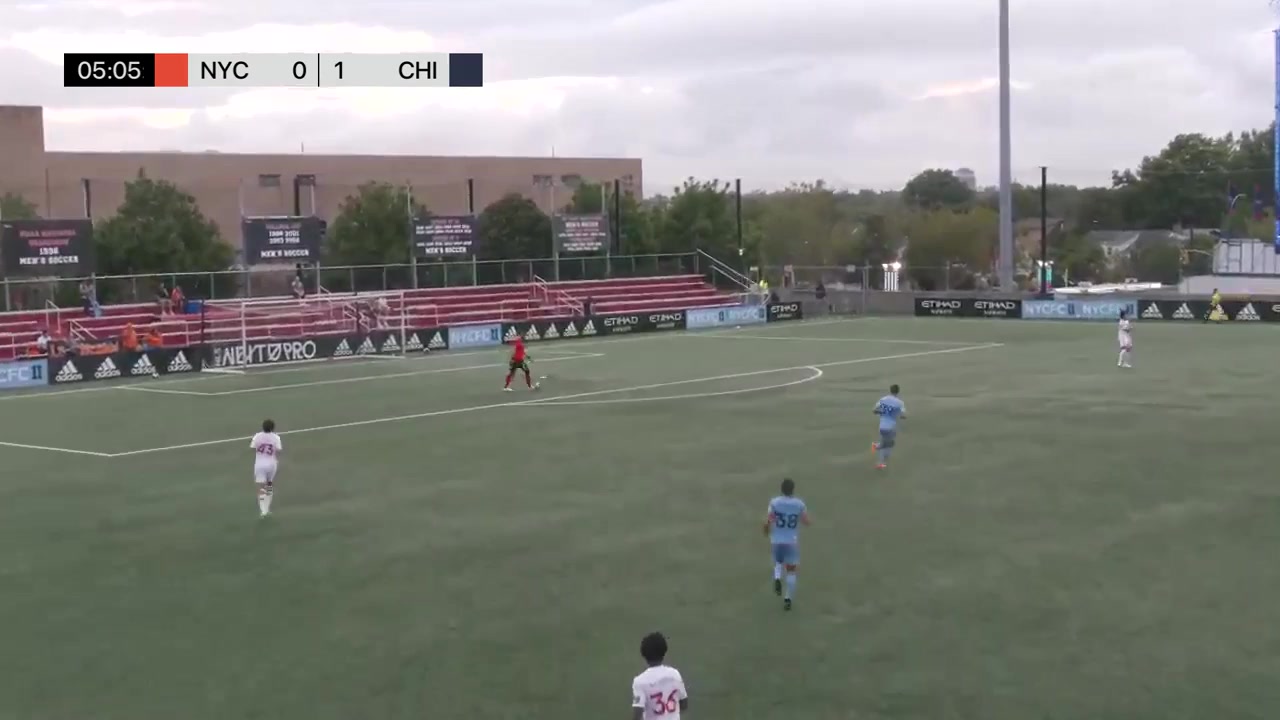 MLS L(R) New York City Team B Vs Chicago flame B  Goal in 5 min, Score 1:1