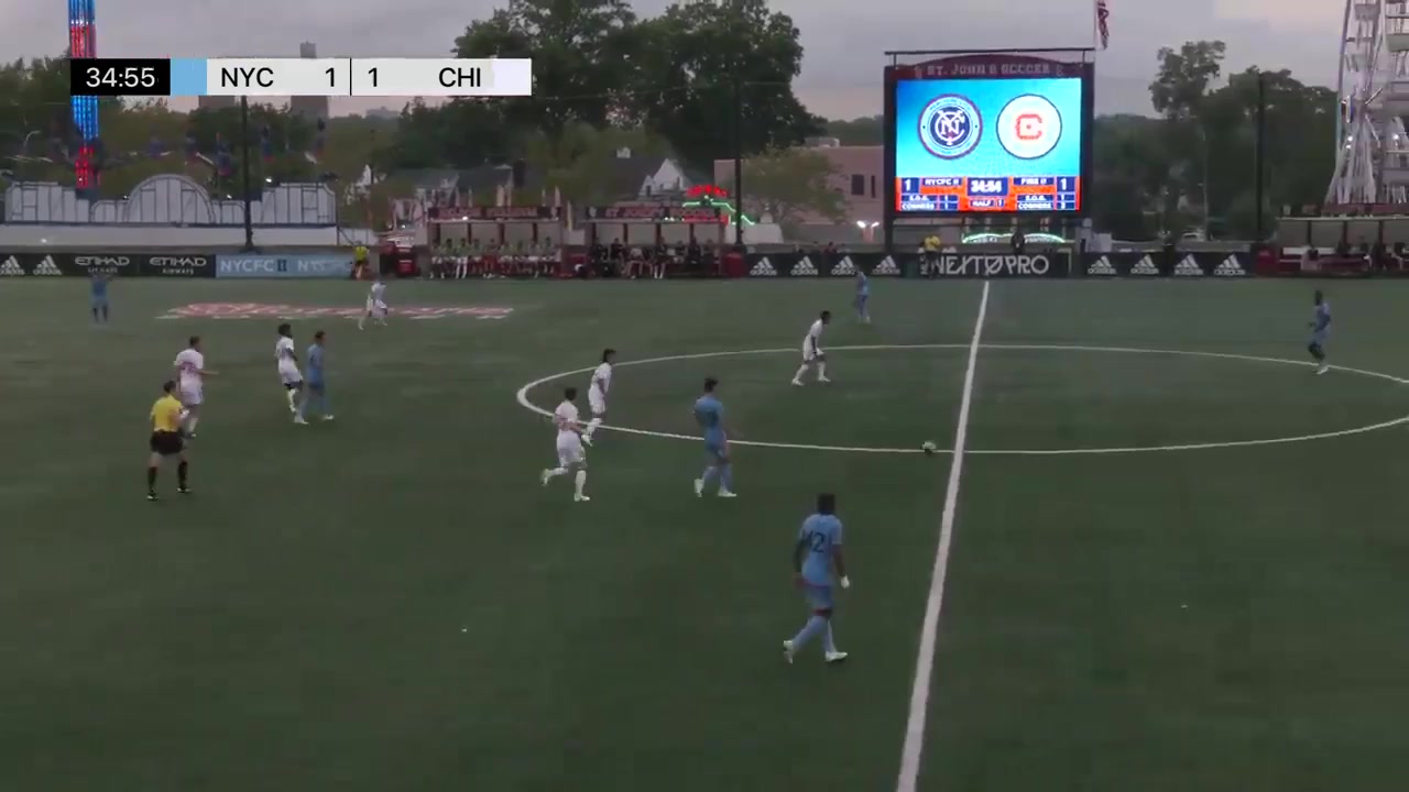 MLS L(R) New York City Team B Vs Chicago flame B  Goal in 35 min, Score 2:1