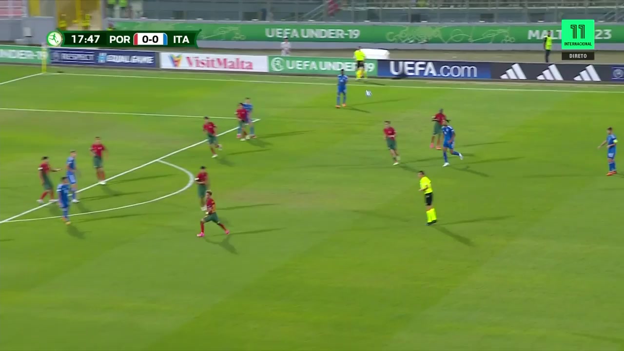 UEFA U19 Portugal U19 Vs Italy U19  Goal in 18 min, Score 0:1