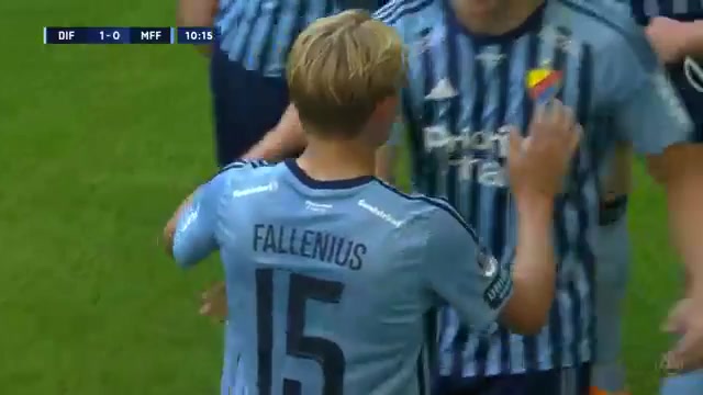 SWE D1 Djurgardens Vs Malmo FF  Goal in 10 min, Score 1:0