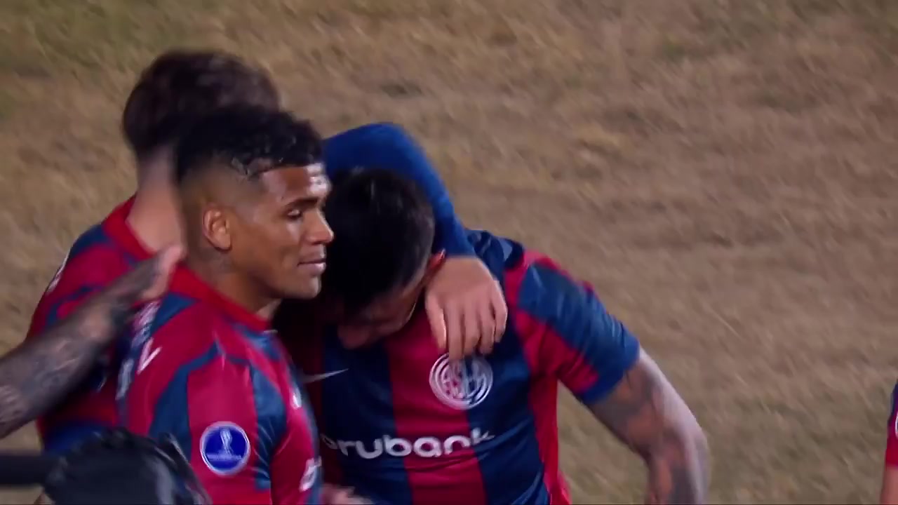 CON CSA San Lorenzo Vs Dep.Independiente Medellin Adam Bareiro Goal in 25 min, Score 1:0