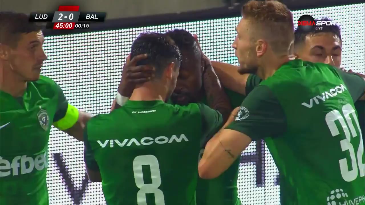 UEFA CL Ludogorets Razgrad Vs KF Ballkani  Goal in 44 min, Score 2:0