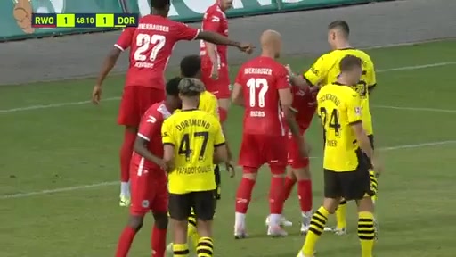 INT CF Rot-Weiss Oberhausen Vs Borussia Dortmund  Goal in 49 min, Score 1:2