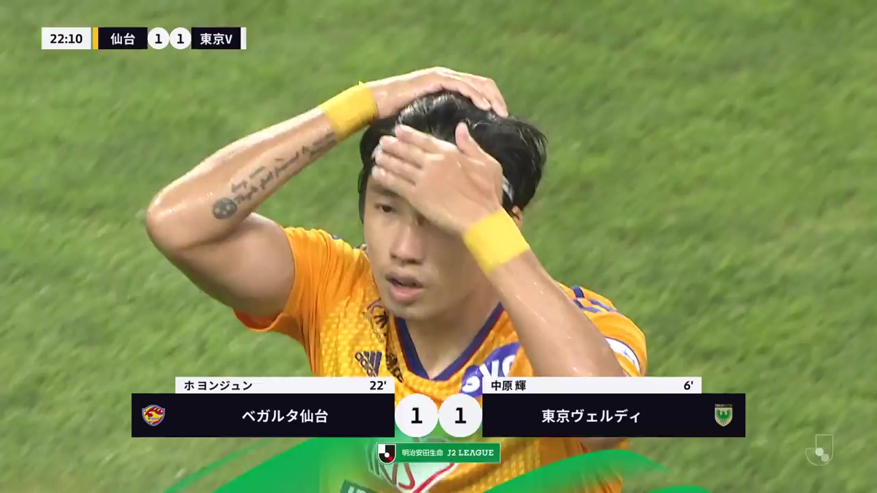 JPN D2 Vegalta Sendai Vs Tokyo Verdy 21 ทำประตู  ประตู, ทำคะแนน 1:1