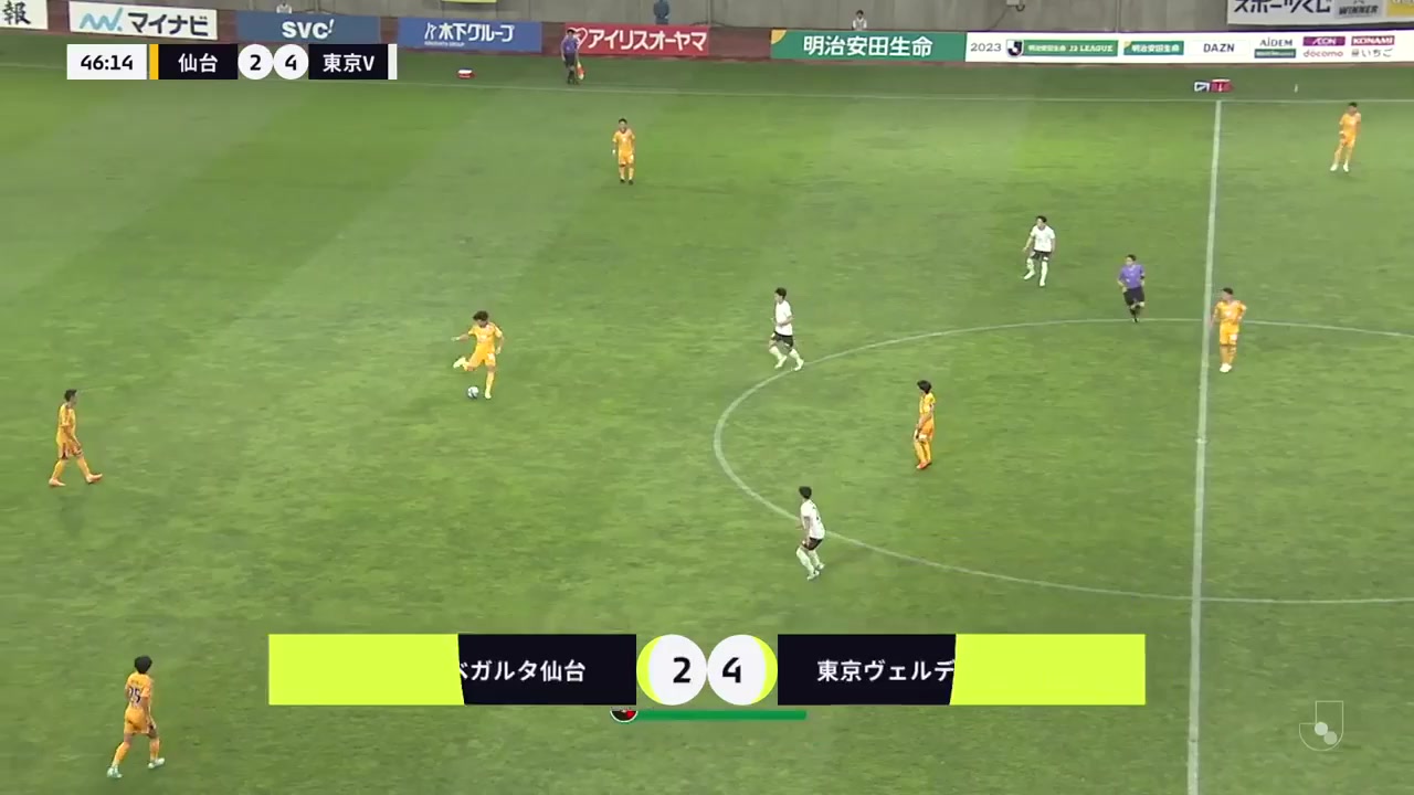 284 Vegalta Sendai Vs Tokyo Verdy 46 skor gol , skor 2:4