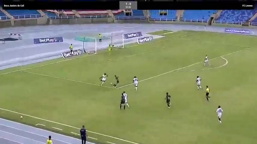 COL D2 Boca Juniors De Cali Vs Leones  Goal in 53 min, Score 1:1