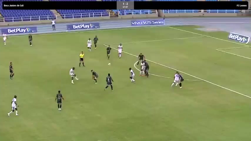 COL D2 Boca Juniors De Cali Vs Leones  Goal in 68 min, Score 2:2