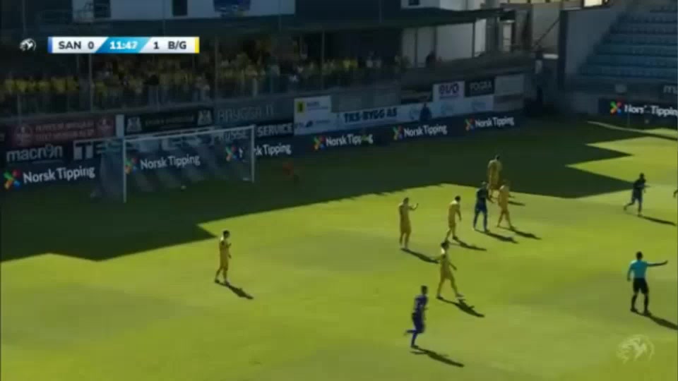 NOR D1 Sandefjord Vs Bodo Glimt 11 phút Vào, ghi bàn 1:1