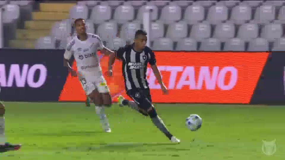 BRA D1 Santos Vs Botafogo RJ  Goal in 83 min, Score 2:1