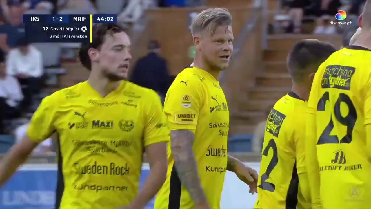 SWE D1 IK Sirius FK Vs Mjallby AIF  Goal in 43 min, Score 1:2