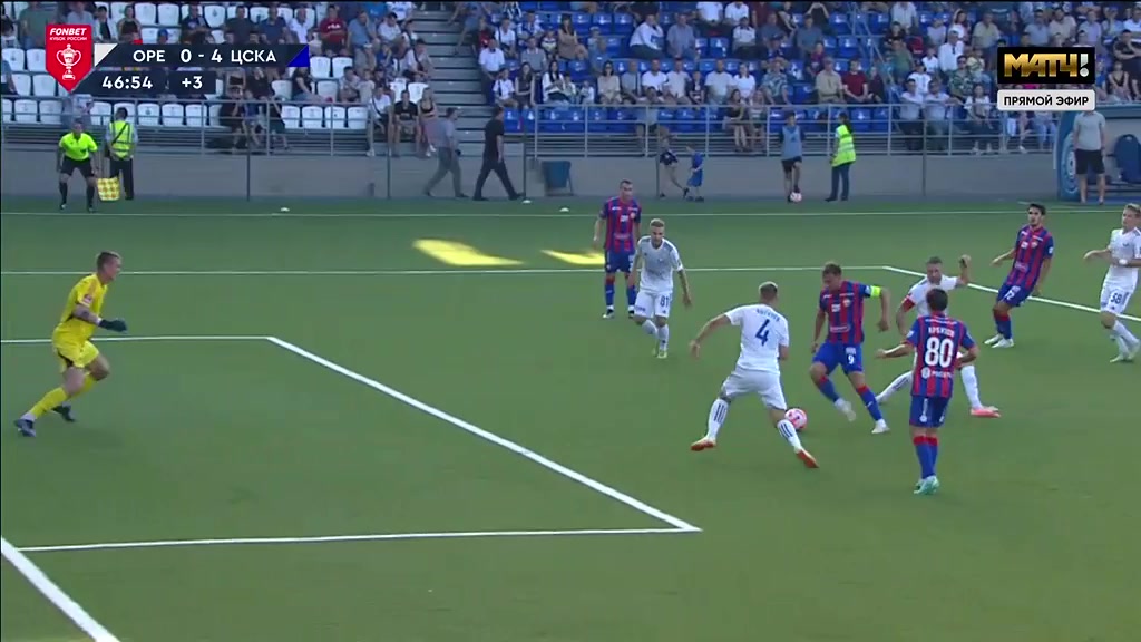 RUS Cup Gazovik Orenburg Vs CSKA Moscow  Goal in 45+ min, Score 0:4