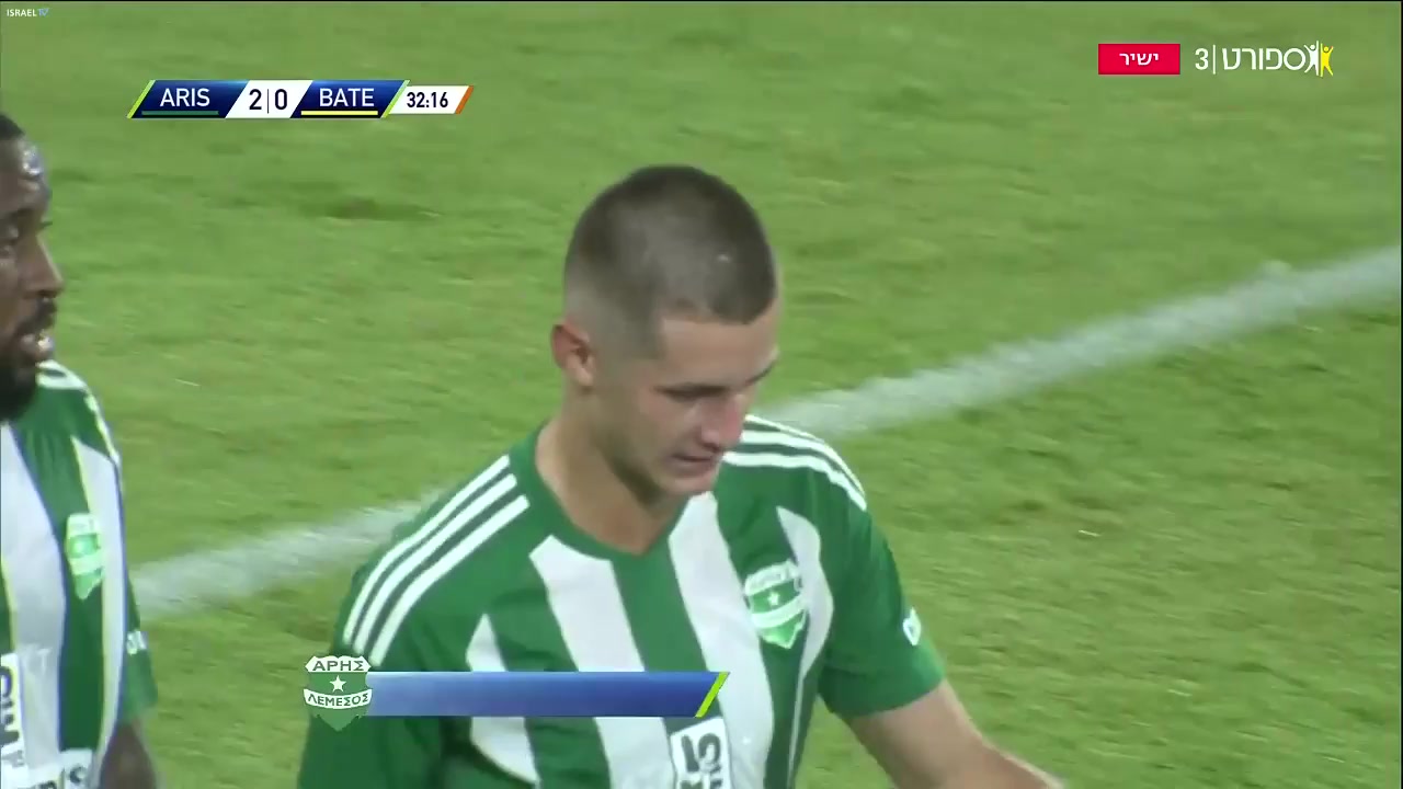 UEFA CL Aris Limassol Vs BATE Borisov  Goal in 31 min, Score 2:0