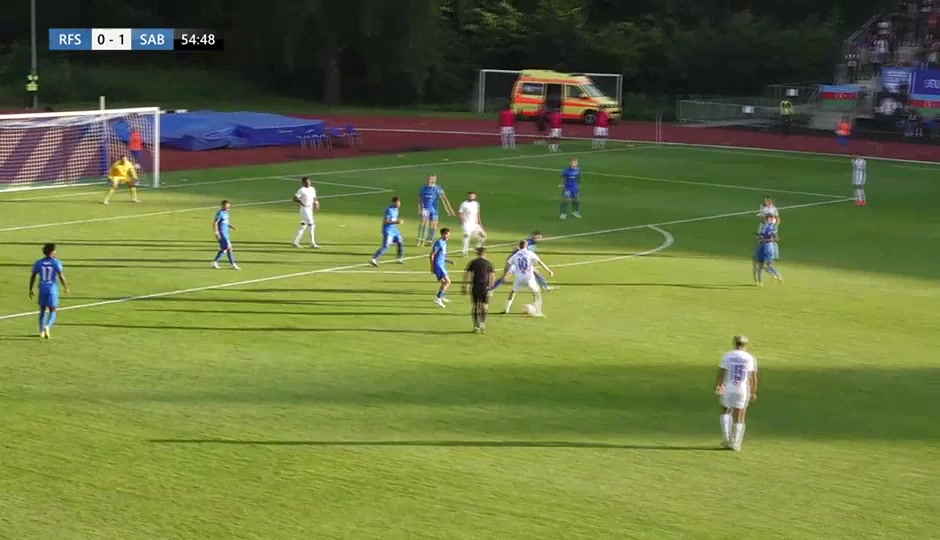 UEFA ECL Rigas Futbola skola Vs Sabah FK Baku  Goal in 56 min, Score 0:2