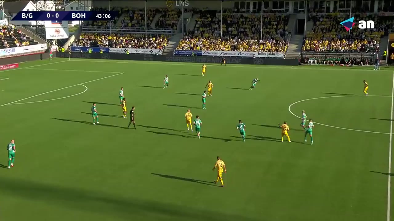 UEFA ECL Bodo Glimt Vs Bohemians 1905  Goal in 43 min, Score 1:0