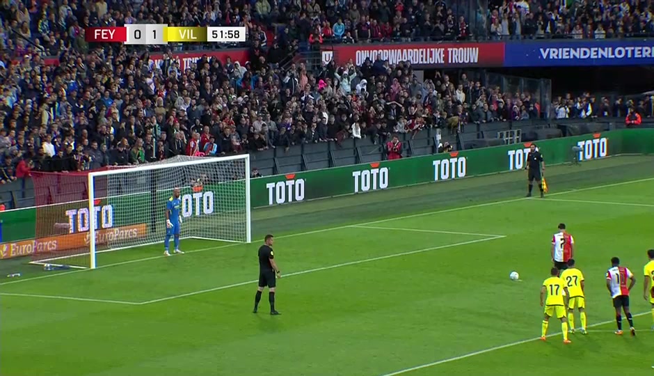 INT CF Feyenoord Vs Villarreal  Goal in 53 min, Score 1:1