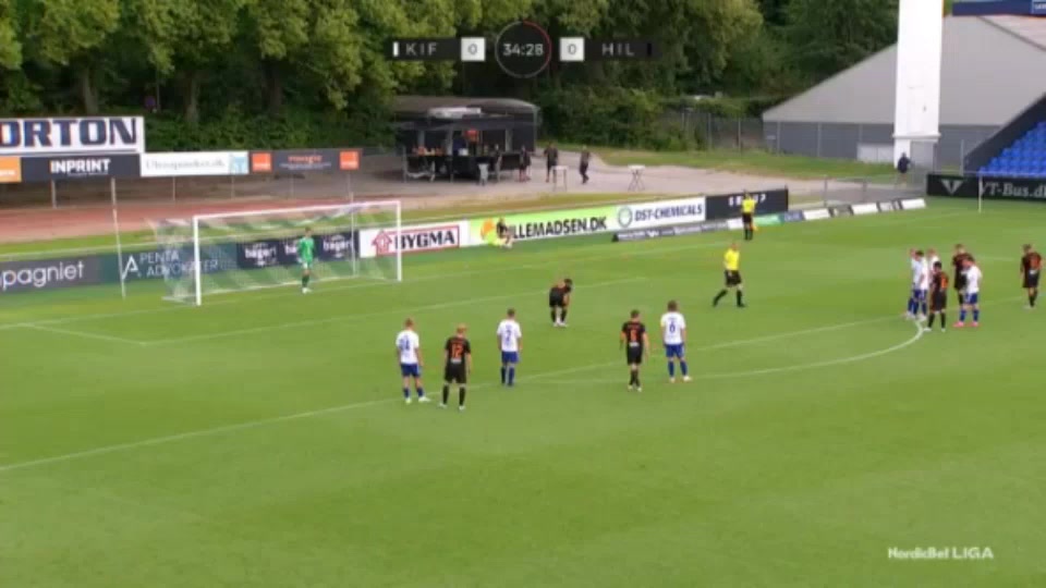 DEN D1 Kolding FC Vs Hillerod Fodbold 35 phút Vào, ghi bàn 0:1