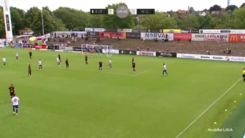 DEN D1 Kolding FC Vs Hillerod Fodbold 45+ phút Vào, ghi bàn 2:1