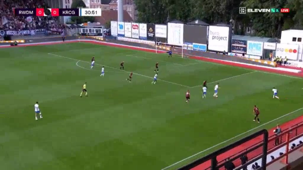 BEL D1 Jeunesse Molenbeek Vs Racing Genk 30 phút Vào, ghi bàn 0:1