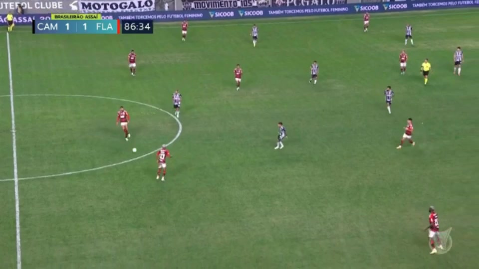 BRA D1 Atletico Mineiro Vs Flamengo  Goal in 87 min, Score 1:2