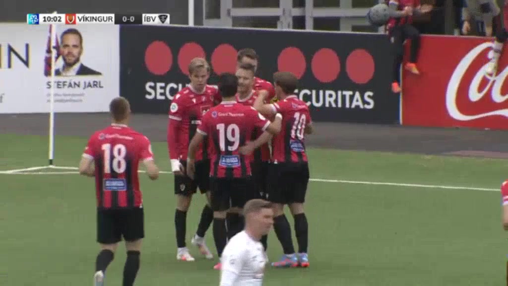 ICE PR Vikingur Reykjavik Vs IBV Vestmannaeyjar  Goal in 10 min, Score 1:0