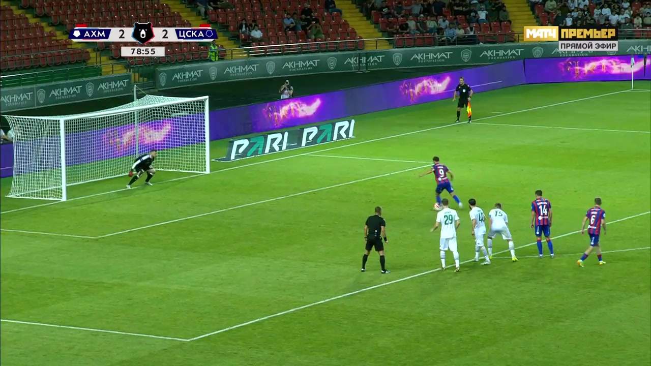 RUS PR Terek Grozny Vs CSKA Moscow  Goal in 80 min, Score 2:3
