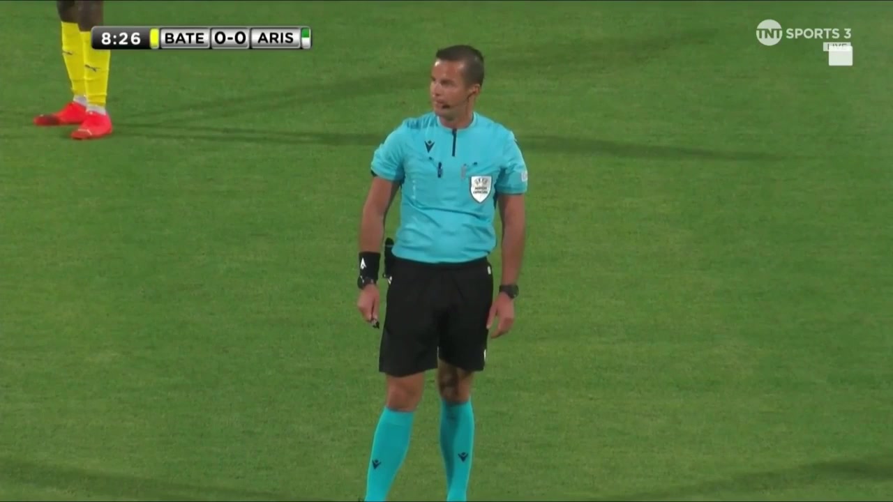 UEFA CL BATE Borisov Vs Aris Limassol  Goal in 7 min, Score 0:1