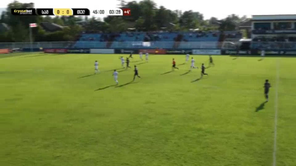 GEO D1 Samtredia Vs FC Telavi  Goal in 45+ min, Score 0:1