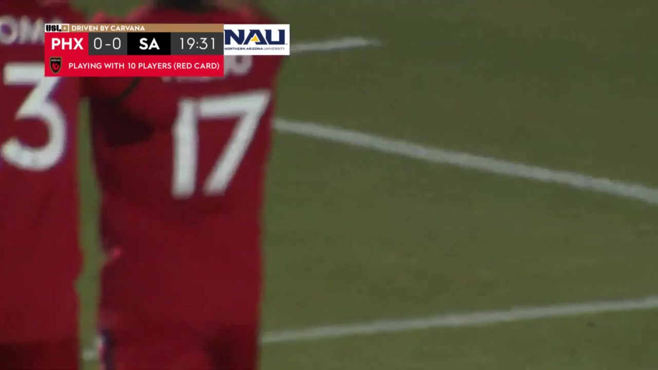 USL CH Phoenix Rising FC Vs San Antonio  Goal in 20 min, Score 1:0