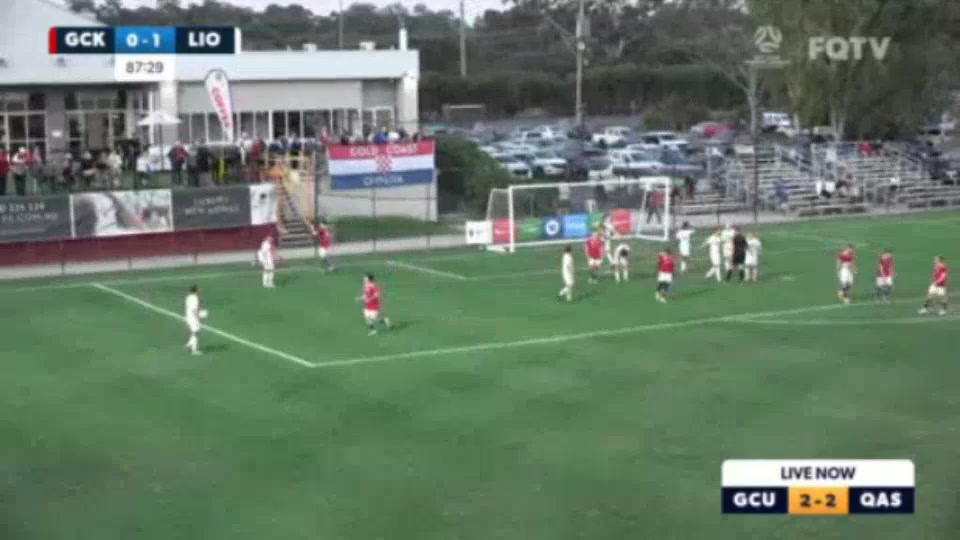AUS QSL Gold Coast Knights Vs Queensland Lions SC  Goal in 90 min, Score 1:1
