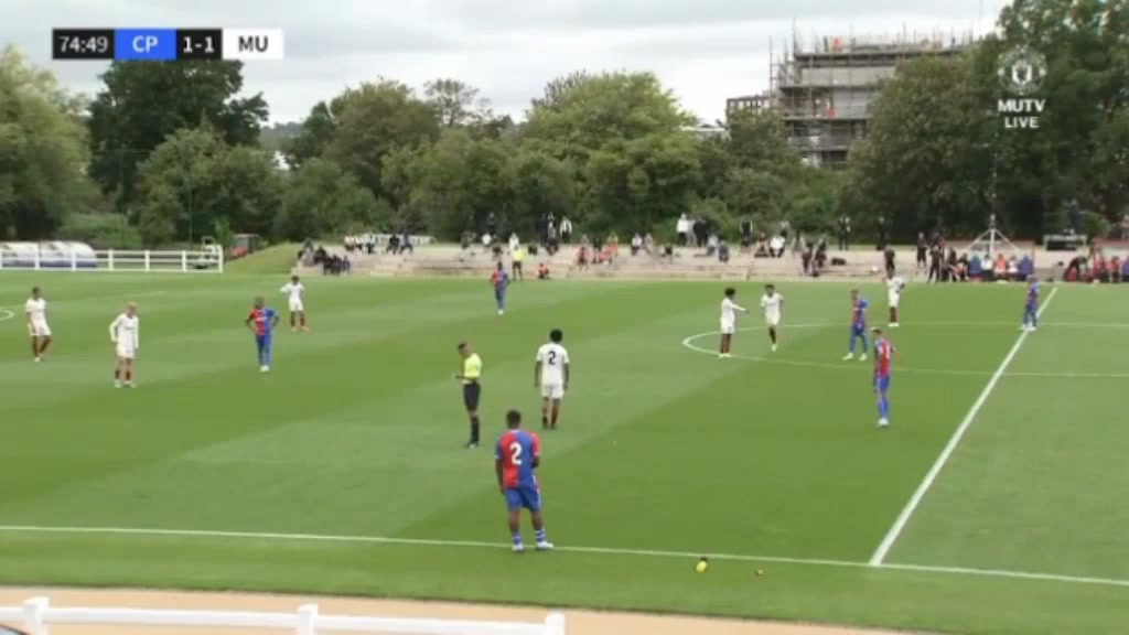 ENG U21 Crystal Palace U21 Vs Manchester United U21 76 ทำประตู  ประตู, ทำคะแนน 2:1