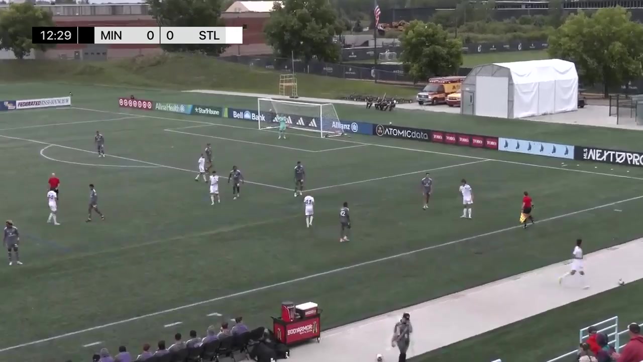 MLS L(R) MINNESOTA United B Vs Saint Louis City B  Goal in 13 min, Score 0:1