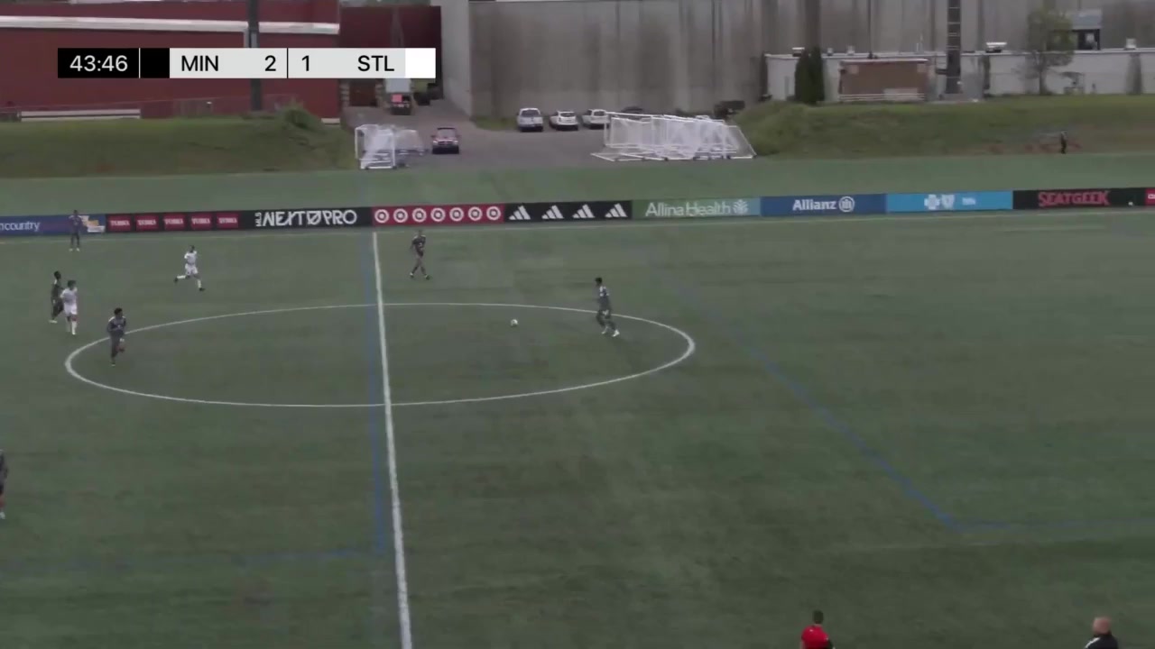 MLS L(R) MINNESOTA United B Vs Saint Louis City B  Goal in 45 min, Score 2:2